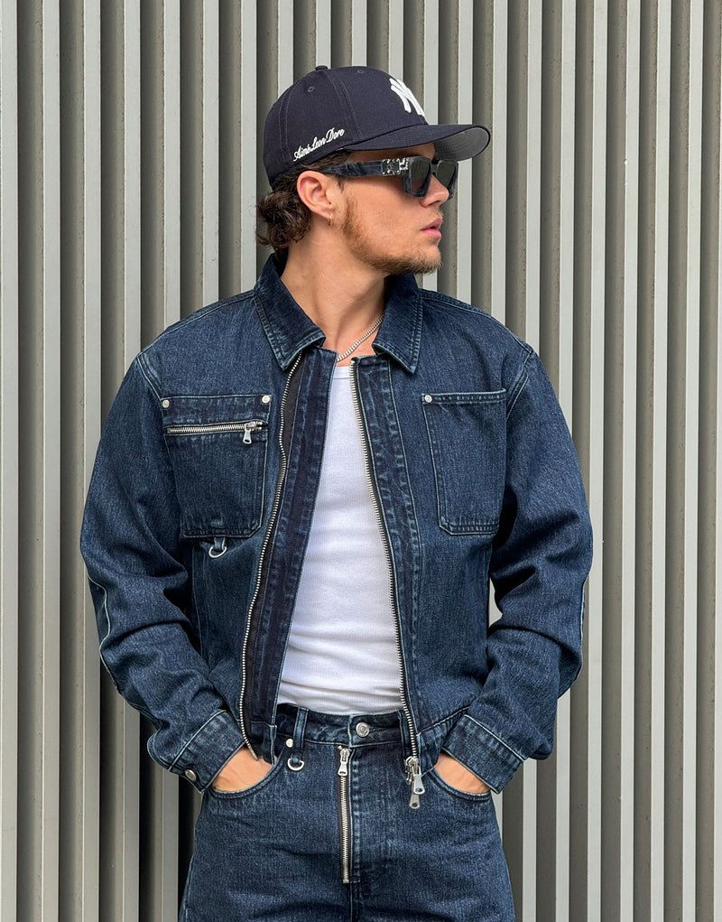 SSB-003 Zip-Through Denim Jacket